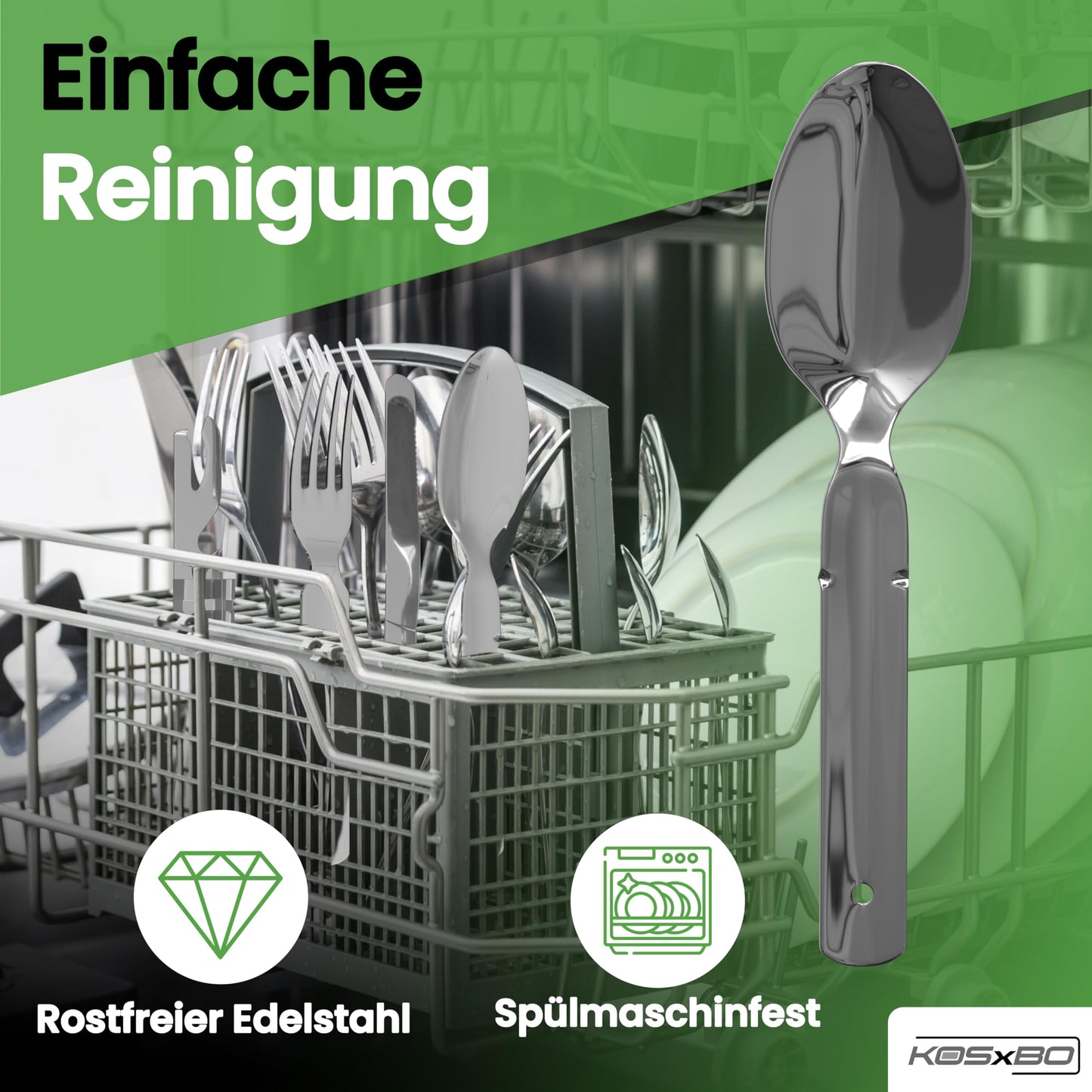 BUNDESWEHR EDELSTAHL BESTECK CAMPINGBESTECK 4-TEILIG CAMPING BESTECKSET ALS ESSBESTECK FESTIVAL OUTDOOR BESTECK