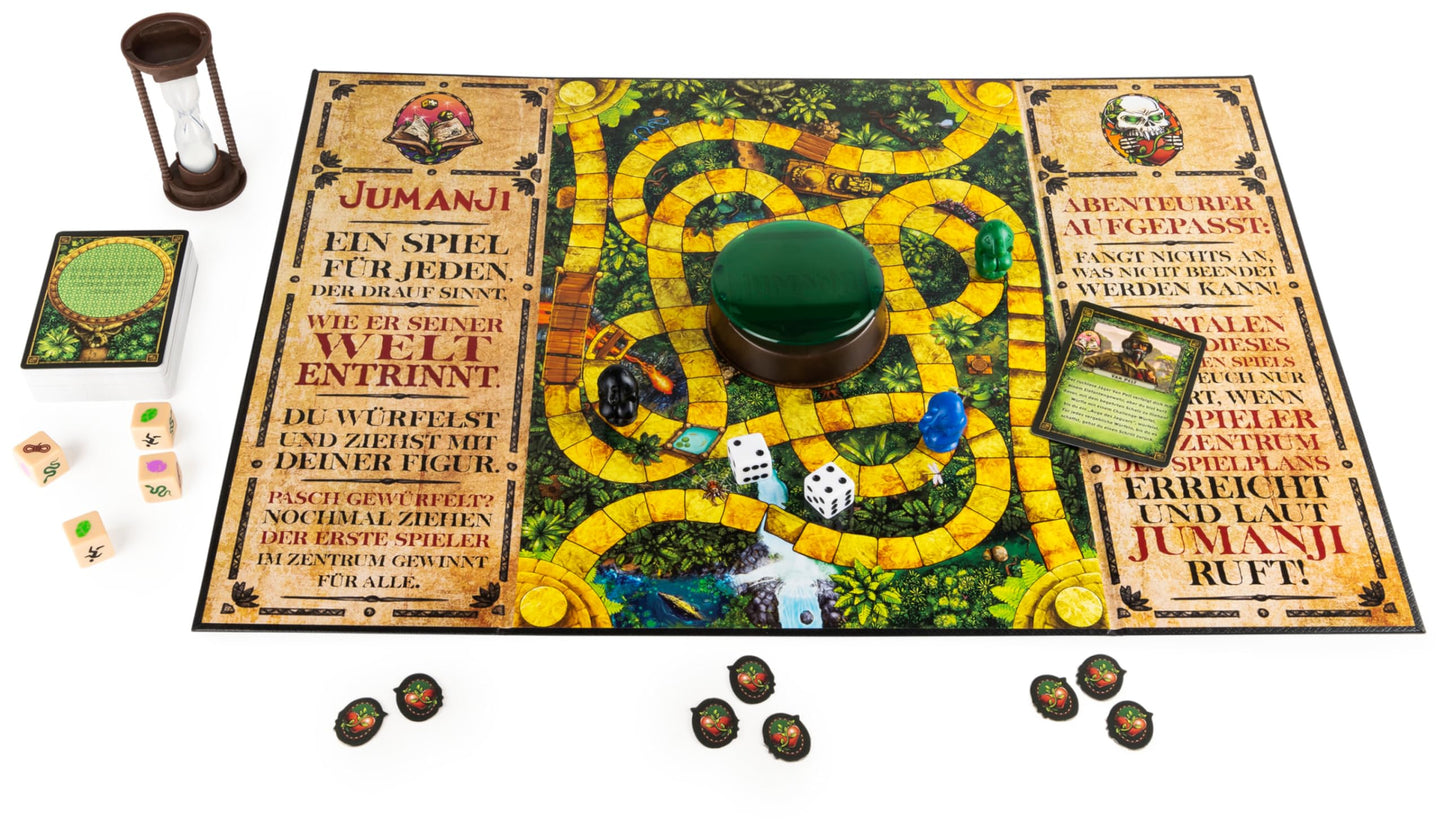 Spin Master Games - Jumanji - das actiongeladene Familienspiel für 2–4 mutige Abenteurer ab 8 Jahren - kooperatives Abenteuerspiel mit spannenden Challenges