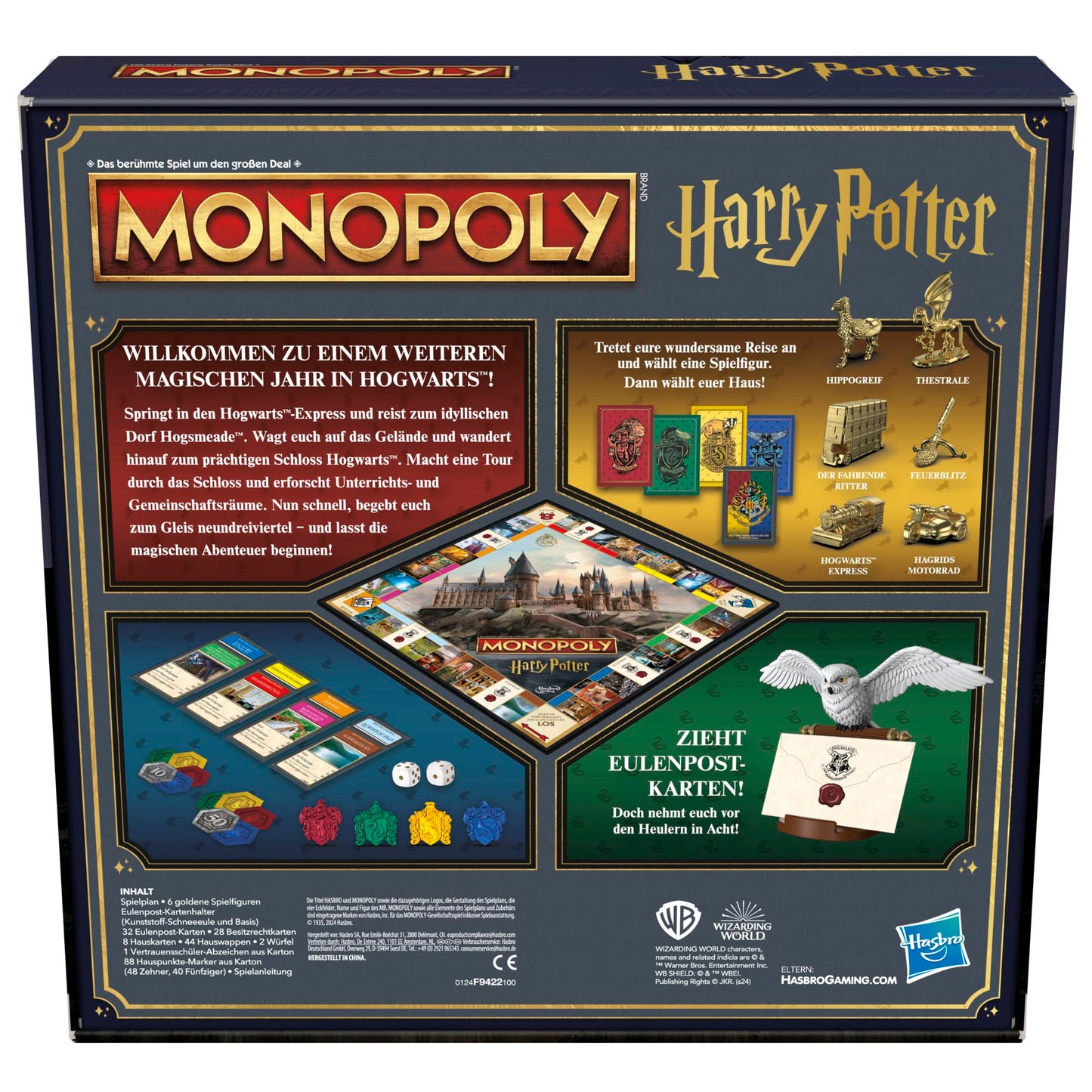 Monopoly Harry Potter Edition Brettspiel, Familienspiel für 2 bis 6 Spieler, ab 8 Jahren - Deutsche Fassung