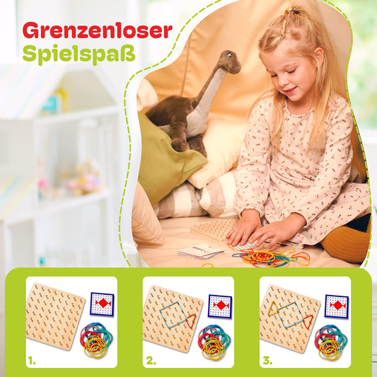 Montessori Geobrett Holzspielzeug Zur Förderung Der Feinmotorik