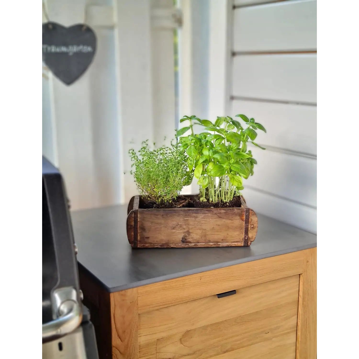 Holzkiste Ziegelform Ziegelsteinform Kiste recyceltes Holz Kasten 30 cm