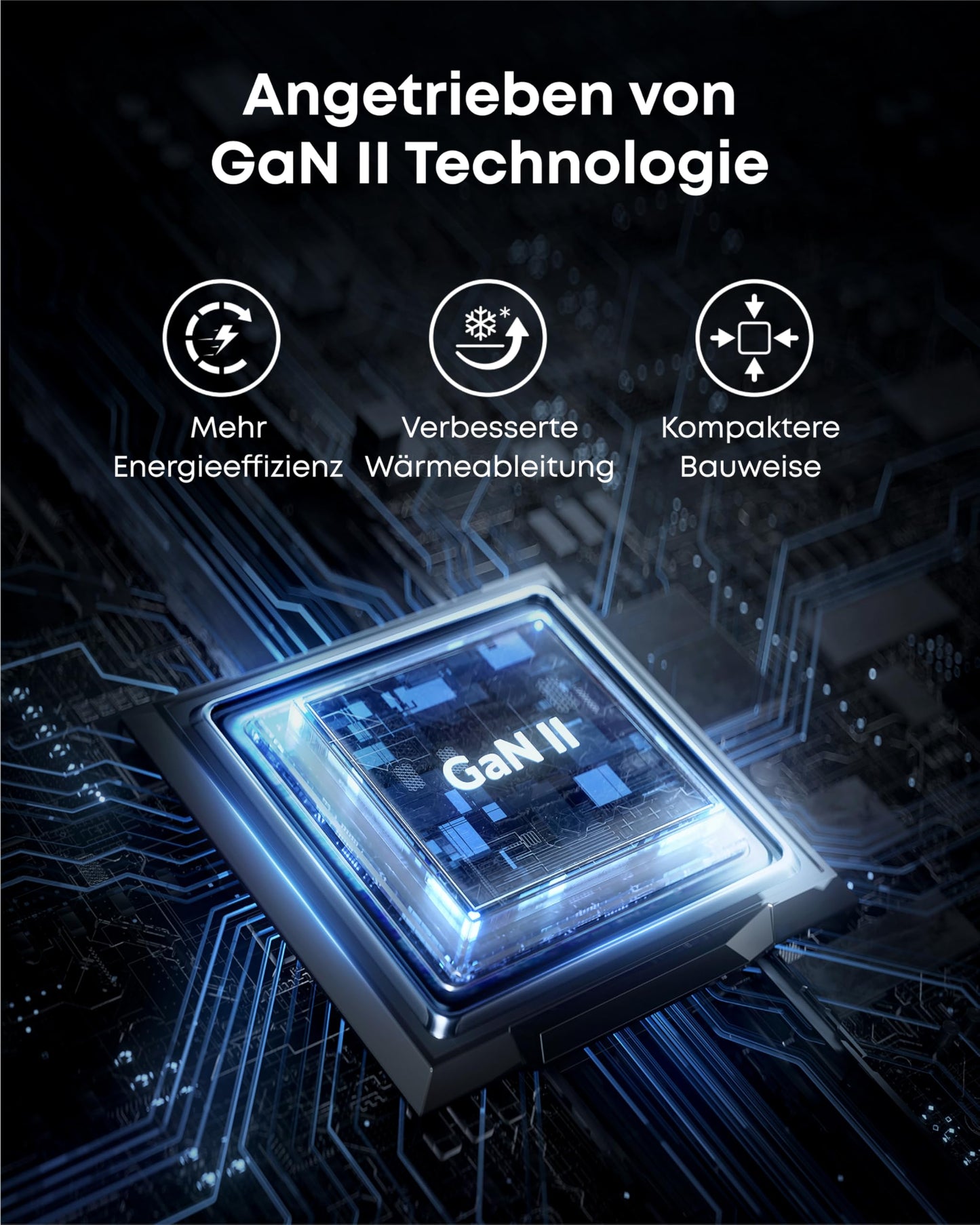 Anker Nano II 65W USB C Ladegerät Netzteil mit Schnellladeleistung, GaN II Technologie, Kompatibel mit MacBook Pro/Air, Galaxy S20/S10, iPhone 17/Pro/iPhone Air/16/15, iPad, Pixel (Schwarz)