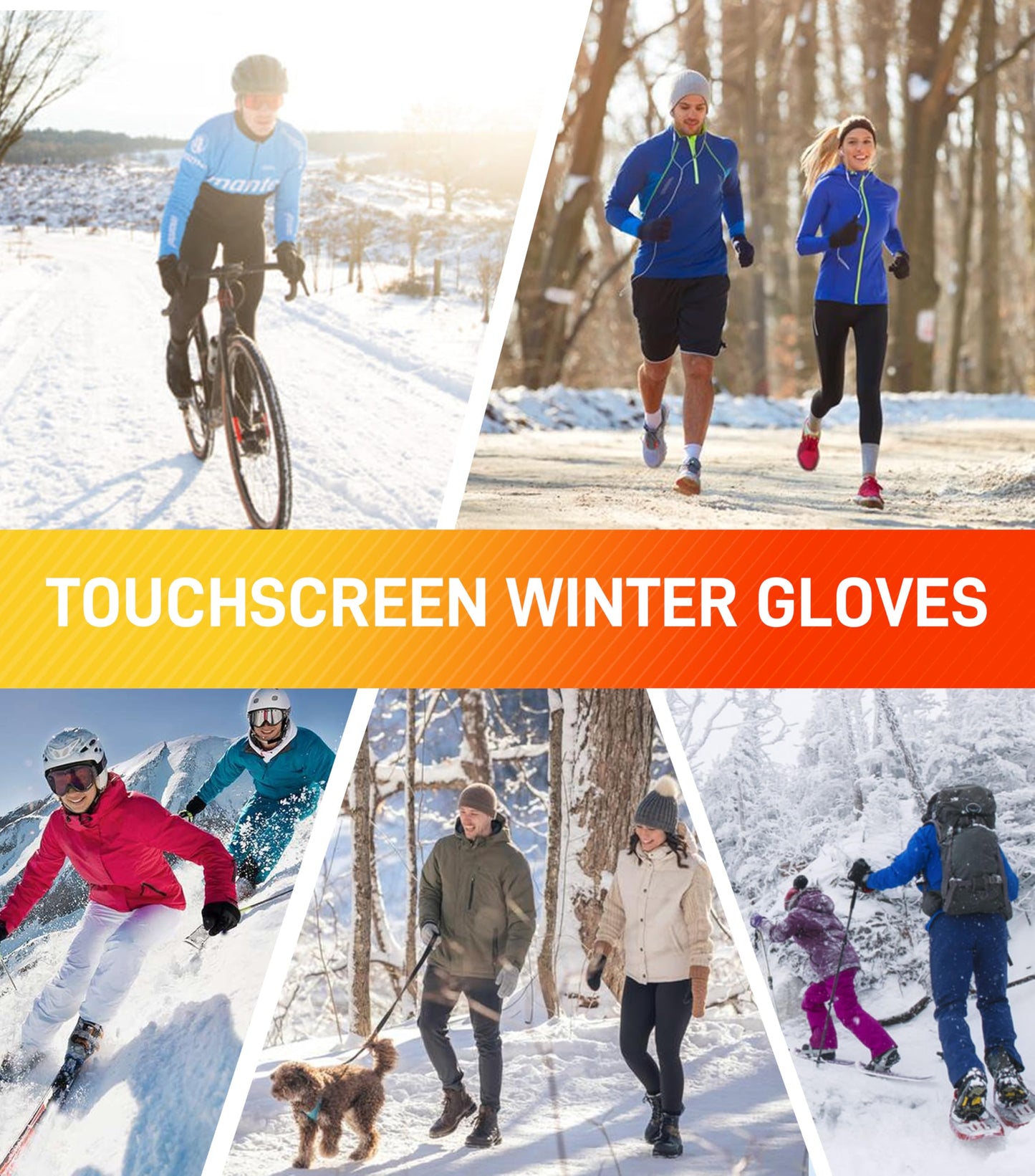 Bobelle Wear Herren Winterhandschuhe mit Fleecefutter und Touchsc