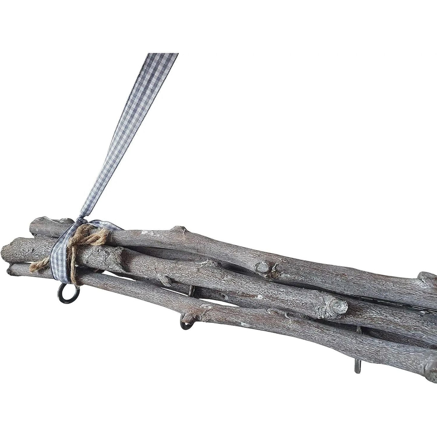 Dekorativer Fensterhänger 50 cm mit 5 Haken und rustikalem Design