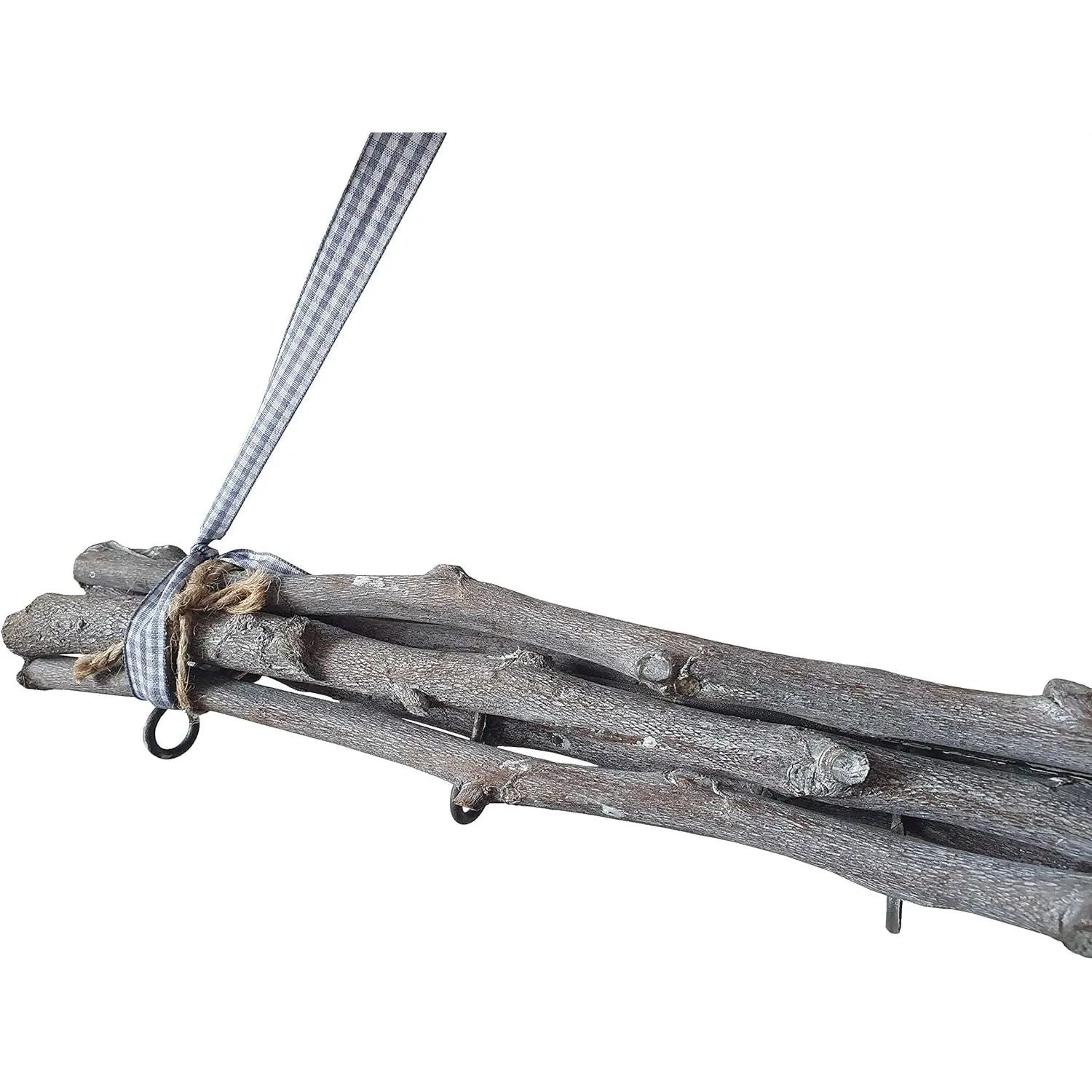 Dekorativer Fensterhänger 50 cm mit 5 Haken und rustikalem Design