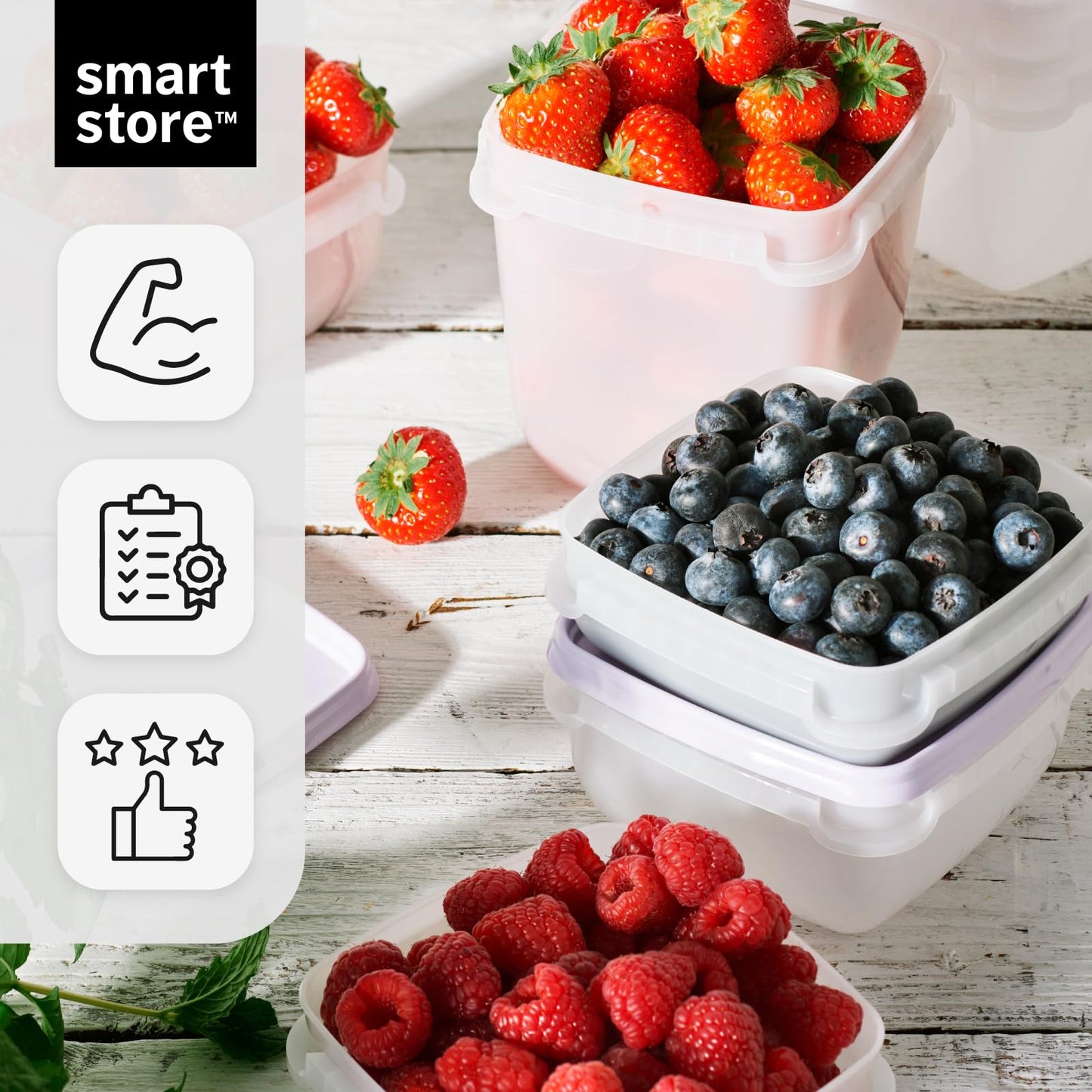 SmartStore Frischhaltedosen 0 3L 6er Set geeignet für Kühlschrank