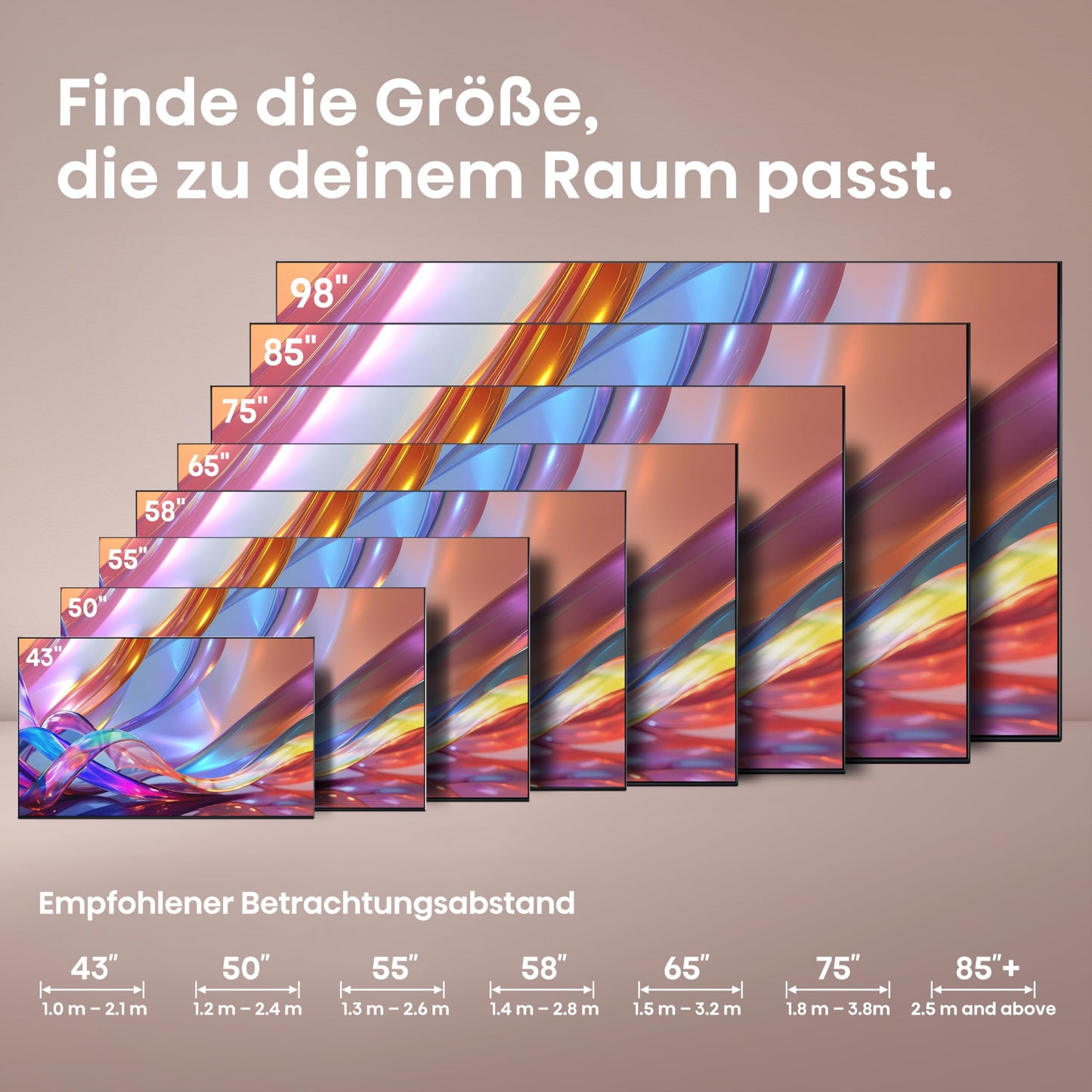 Hisense 58E7DS Fernseher 58 Zoll, 4K UHD QLED, Smart TV, Hi-View AI Engine, 60Hz Game Mode Plus, Dolby Vision IQ, HI-QLED Colour, Filmmaker Mode, AI Smooth Motion, Airplay, Sprachsteuerung[2026]