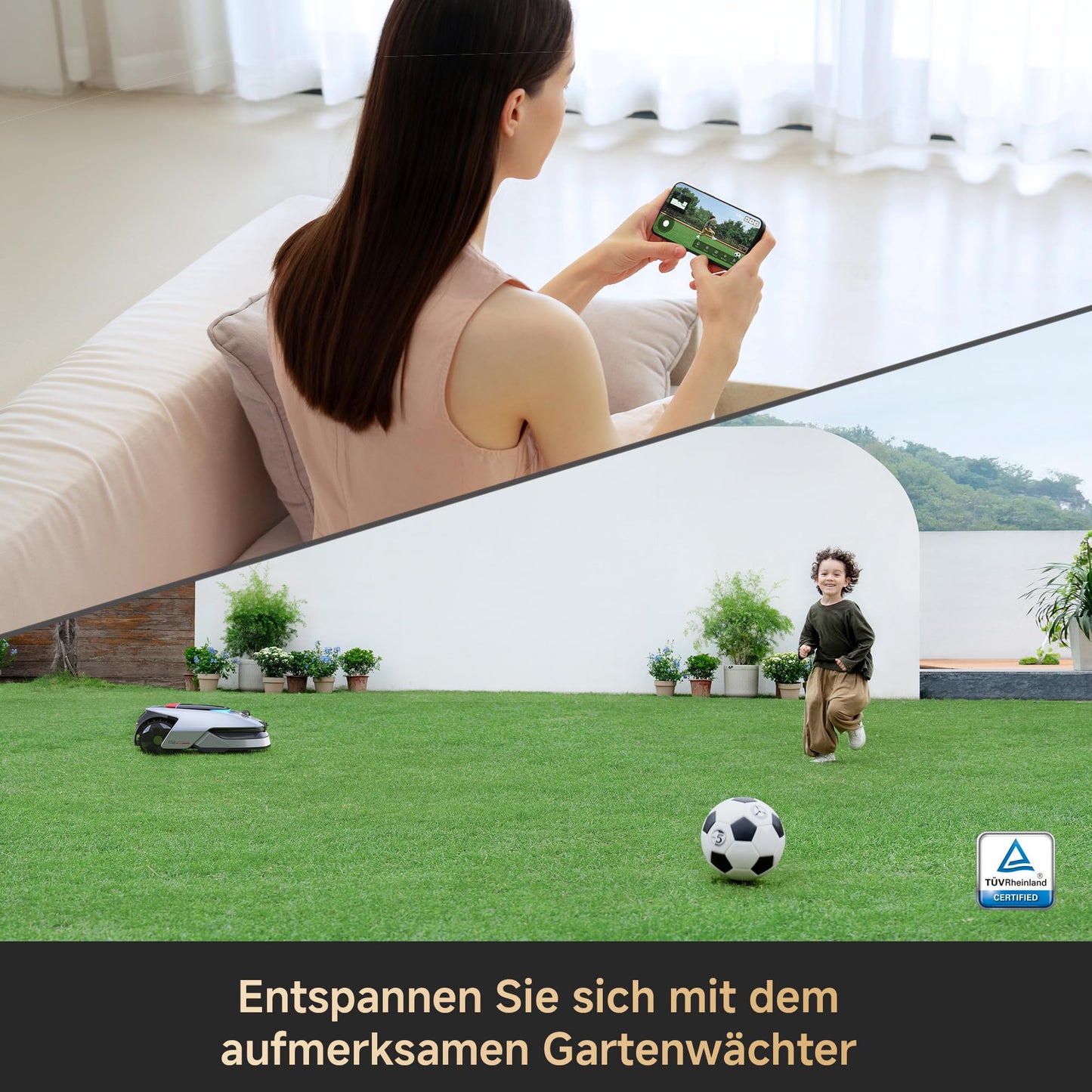 DREAME Mähroboter A2 3000 ohne Begrenzungskabel, 360° 3D LiDAR + AI Vision, Auto-Begrenzungseinrichtung,3000 m²,Dual-Fusion-Kartierung, OmniSense-2.0-Hindernisvermeidung, EdgeMaste-Schneidsystem