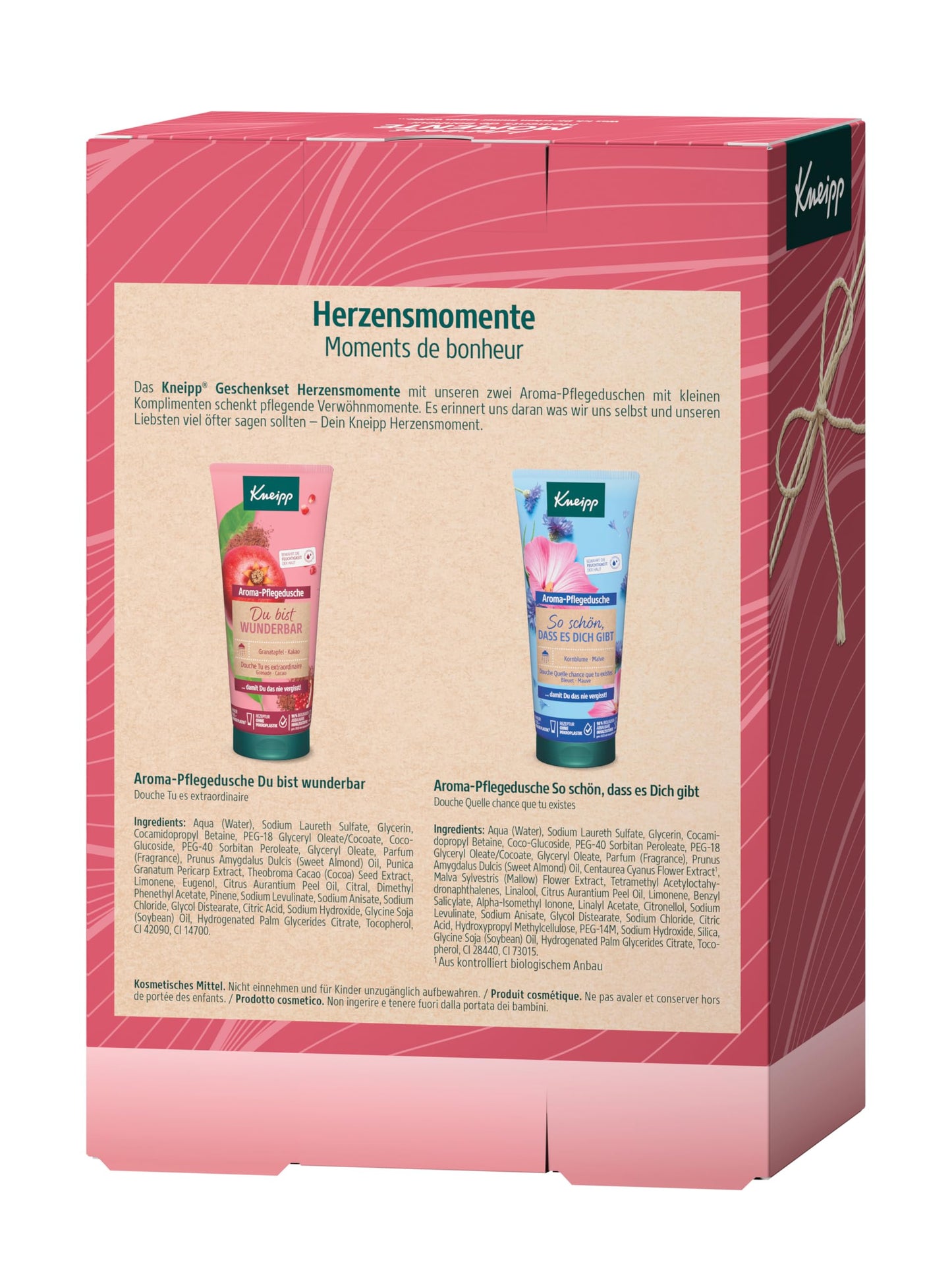Kneipp Geschenkset Herzensmomente mit 2 Aroma Pflegeduschen 2x200ml