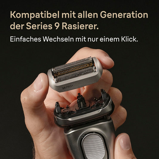 Braun Elektrorasierer Scherkopf Series 9 PRO+, 96M, Silber - Original Ersatzscherteil vom Hersteller, Hol dir 100 Prozent Leistung Zurück, Kompatibel mit allen Braun S9-Rasierern