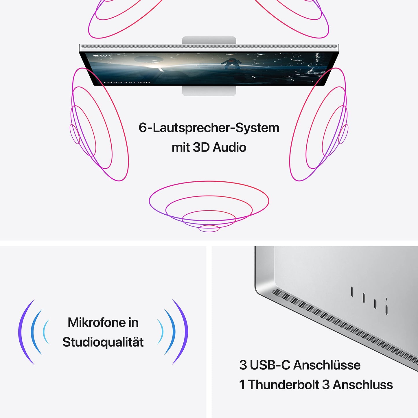 Apple Studio Display – Nanotexturglas – neigungs­verstell­barer Standfuß  (2025)