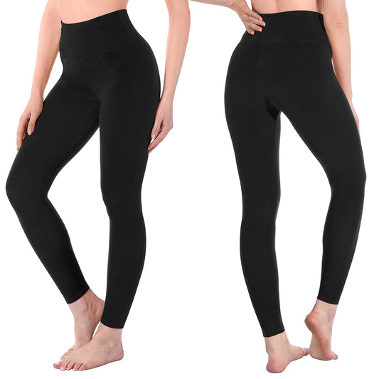 SINOPHANT Leggings Damen High Waist - Blickdicht Leggins mit Bauchkontrolle für Sport Yoga Gym(1 Schwarz,XXL)