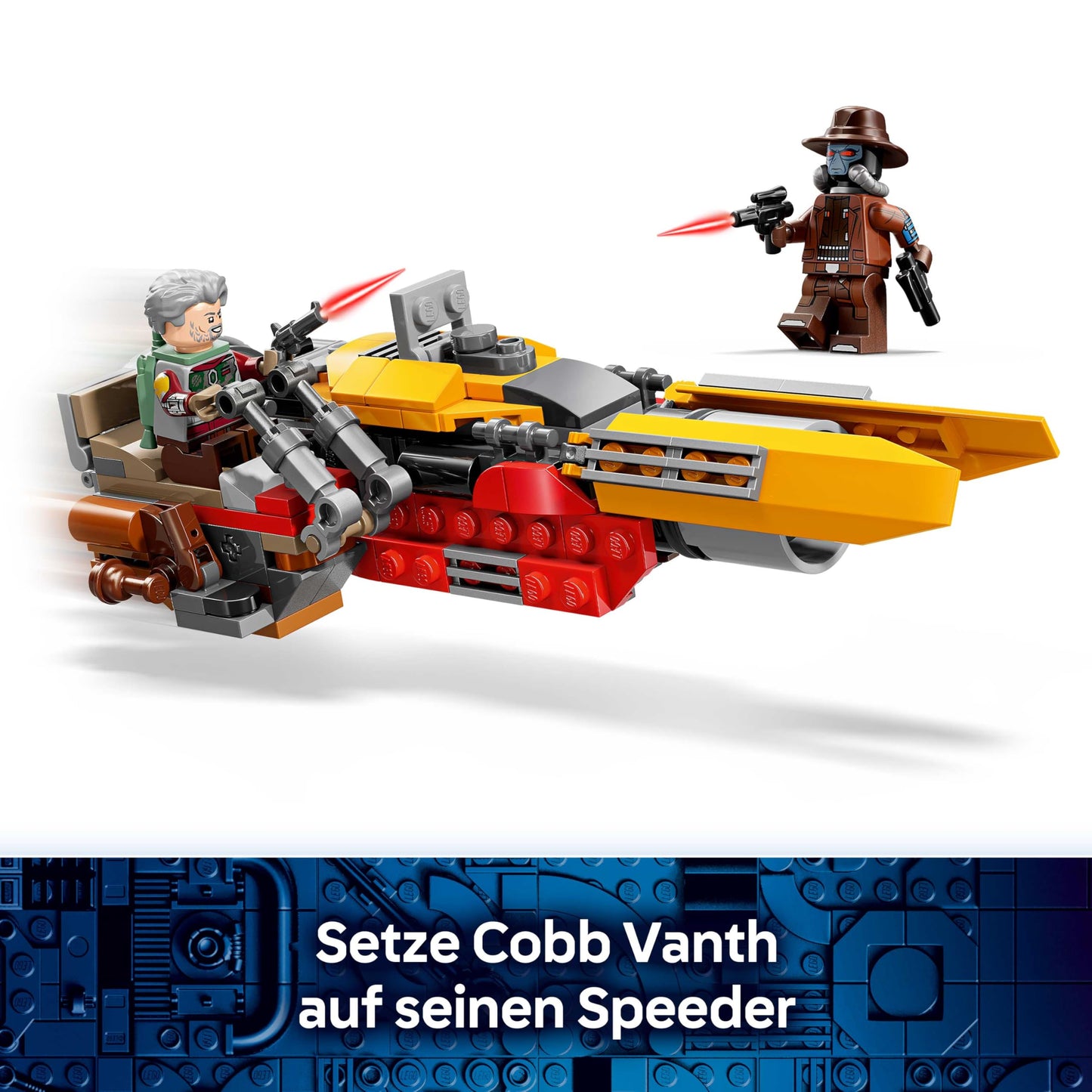 LEGO Star Wars 75437 Cobb Vanths Speeder - inkl. Cobb Vanth & Cad Bane Minifiguren sowie Blaster & Jetpack - Geschenk für Jungen ab 7 Jahren und Fans von The Mandalorian