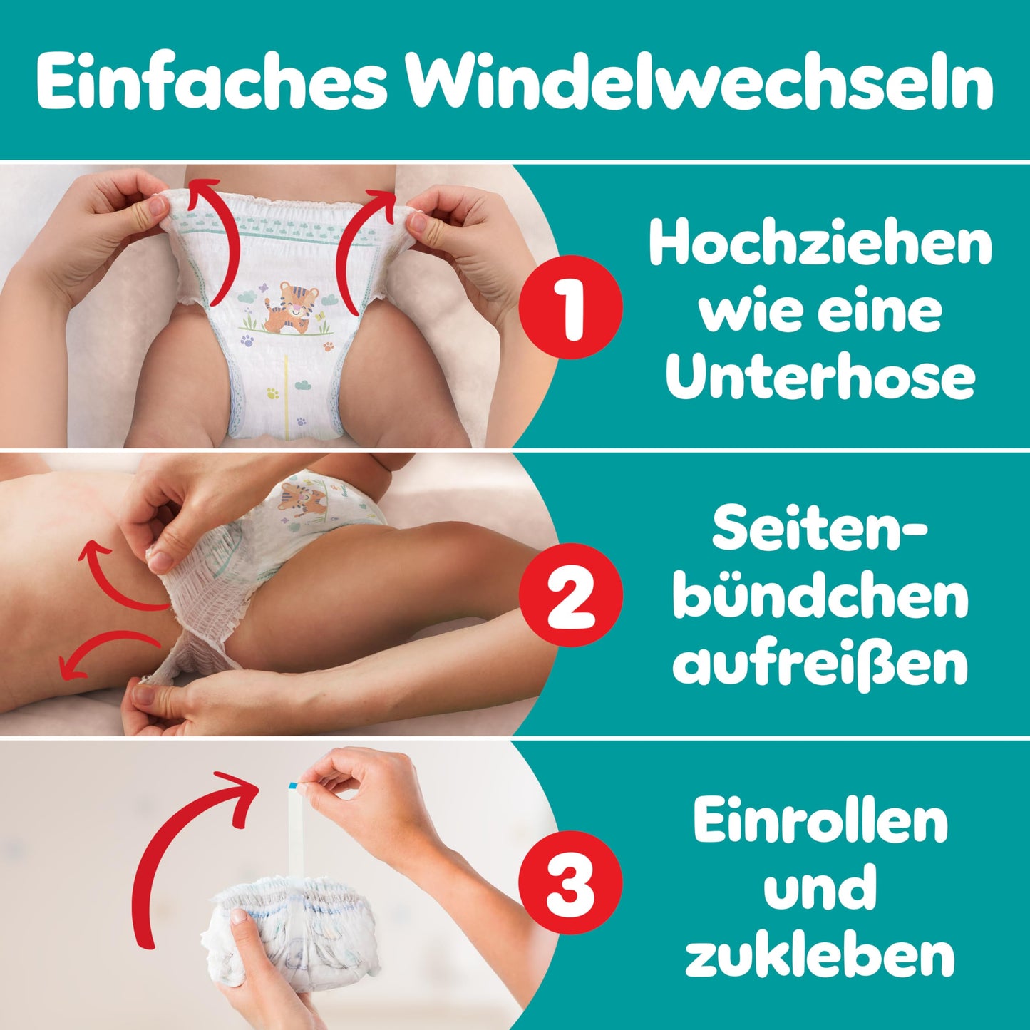 Pampers Baby-Dry Pants Größe 7, 148 Stück, 15kg+, 360° auslaufsichere Passform für Tag und Nacht