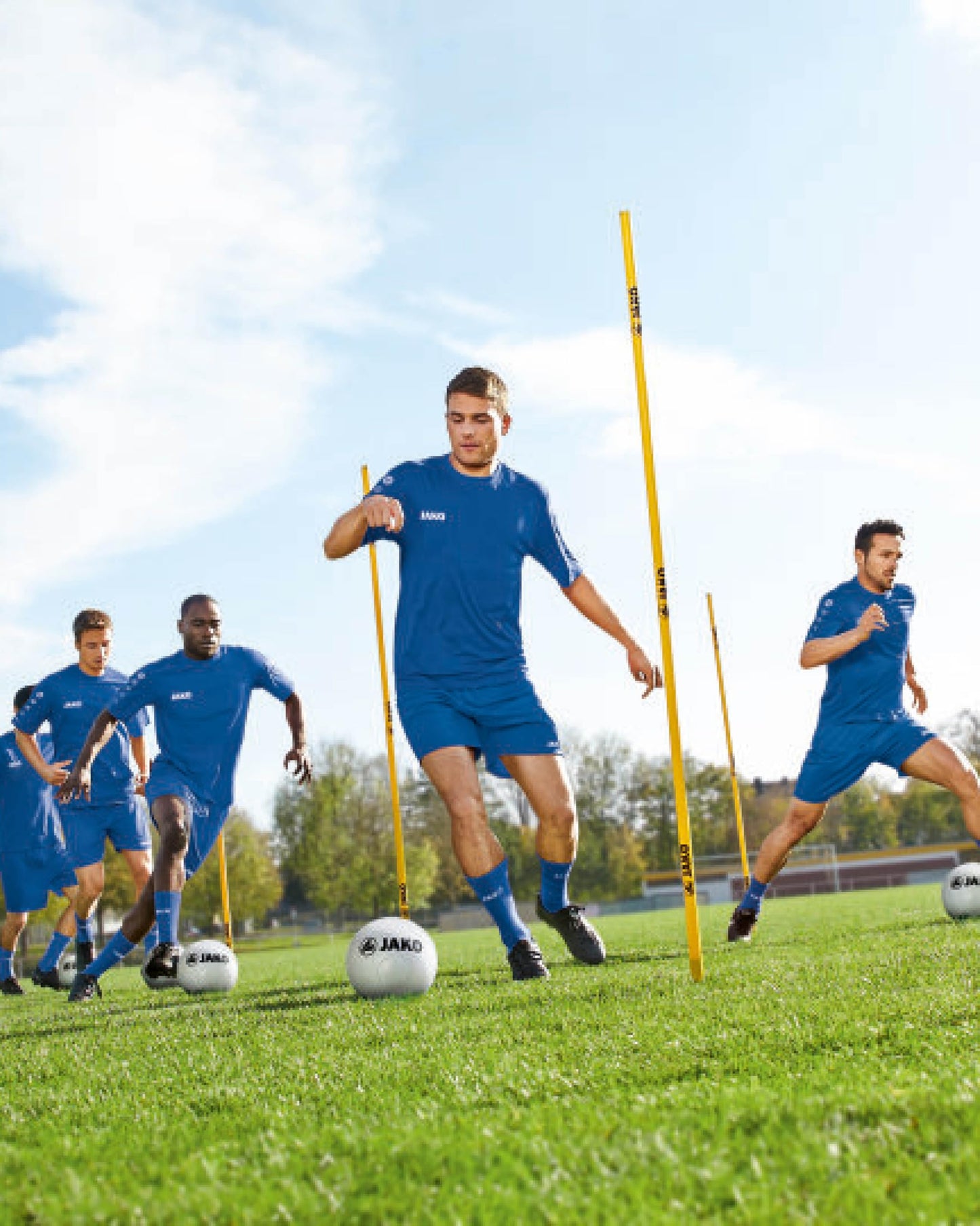 JAKO Herren Team Ka Fu balltrikots, Royal, 128 EU
