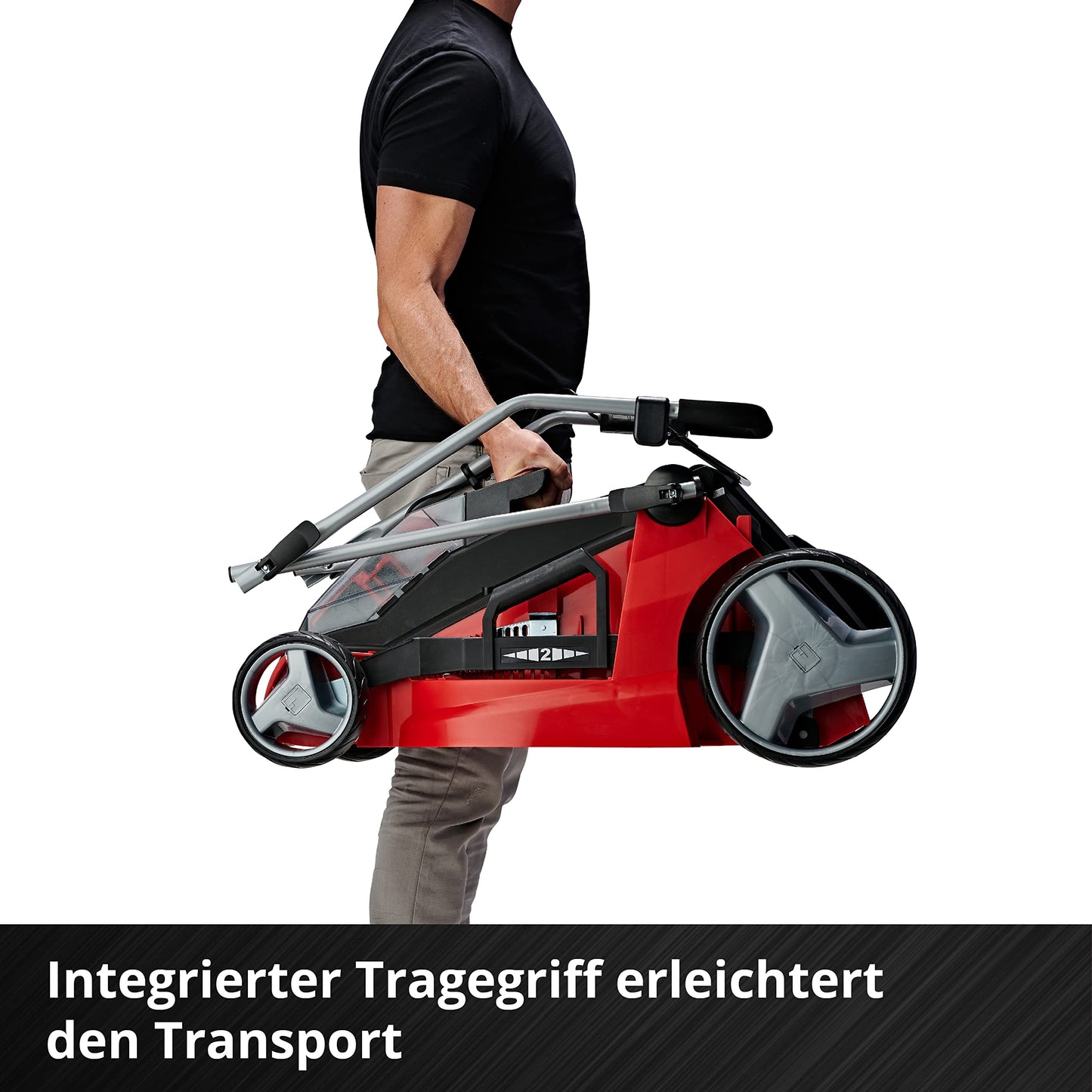 Einhell Akku-Rasenmäher GE-cm 43 Li M Kit Power X-Change (36V, 43 cm Schnittbreite, bis 600 m², Brushless, Mulch-Kit, 63L Fangkorb, 25-75 mm Schnitthöhe, inkl. 2X 4,0Ah + 2X Ladegerät)