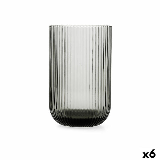 Trinkglas Bidasoa Fosil Grau Glas 460 ml (6 Stück)-Haus & Küche, Besteck, Geschirr und Glaswaren-Bidasoa-Ciniskitchen