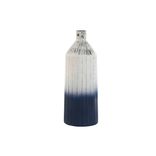 Vase Home ESPRIT Blau Weiß Metall 14 x 14 x 37 cm-Haus & Küche, Heimdekoration-Home ESPRIT-Ciniskitchen