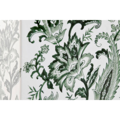 Vase Home ESPRIT Weiß grün Porzellan Pflanzenblatt 21 x 10 x 48 cm-Haus & Küche, Heimdekoration-Home ESPRIT-Ciniskitchen