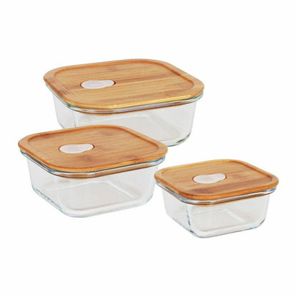 3 Lunchbox-Set Quttin karriert Bambus (6 Stück)