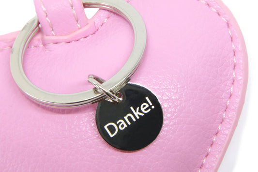 Herz Schlüsselanhänger mit Danke Aufschrift als liebevolles Geschenk