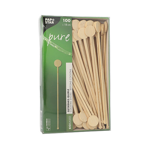 Getränke Quirle aus Bambus 100 Stück umweltfreundlich stabil natur-Altruan