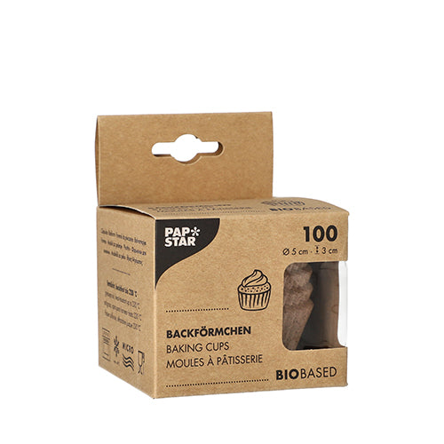 PAPSTAR 100 runde Backförmchen aus hochwertigem Papier weiß-Altruan