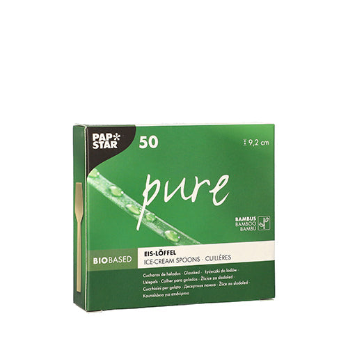 Eislöffel aus Bambus 9,2 cm naturfaltschachtel 50 Stück nachhaltig-Altruan