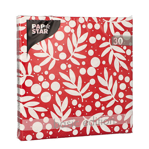 30 Servietten, 3-lagig, 1/4-Falz, 33 cm x 33 cm für Tischdeko