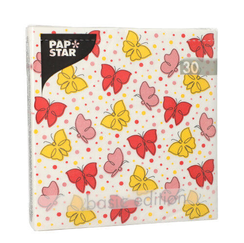 30 Servietten, 3-lagig, 1/4-Falz, 33 cm x 33 cm für Tischdeko