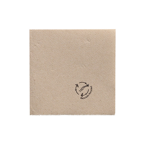 PAPSTAR Servietten 1/4-Falz, 20x20 cm natur, aus recyceltem Papier | Spenderkarton (100 Stück)-Altruan
