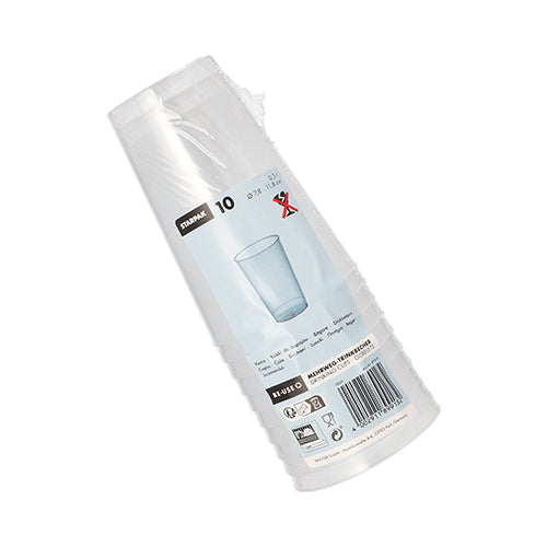 10 Mehrweg-Trinkbecher PP transluzent unzerbrechlich wiederverwendbar-Altruan