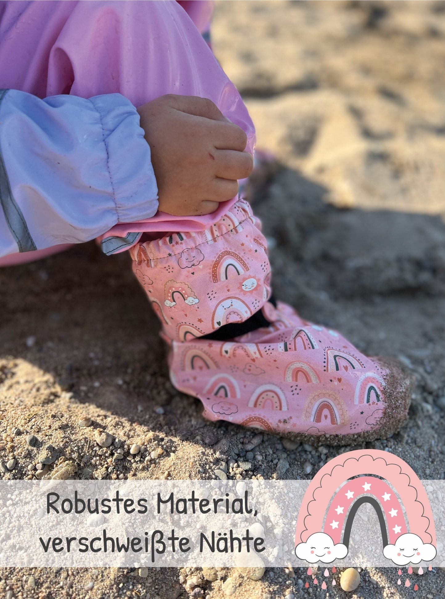 Wasserdichte Regenfüßlinge mit Fleece für warme Kinderfüße