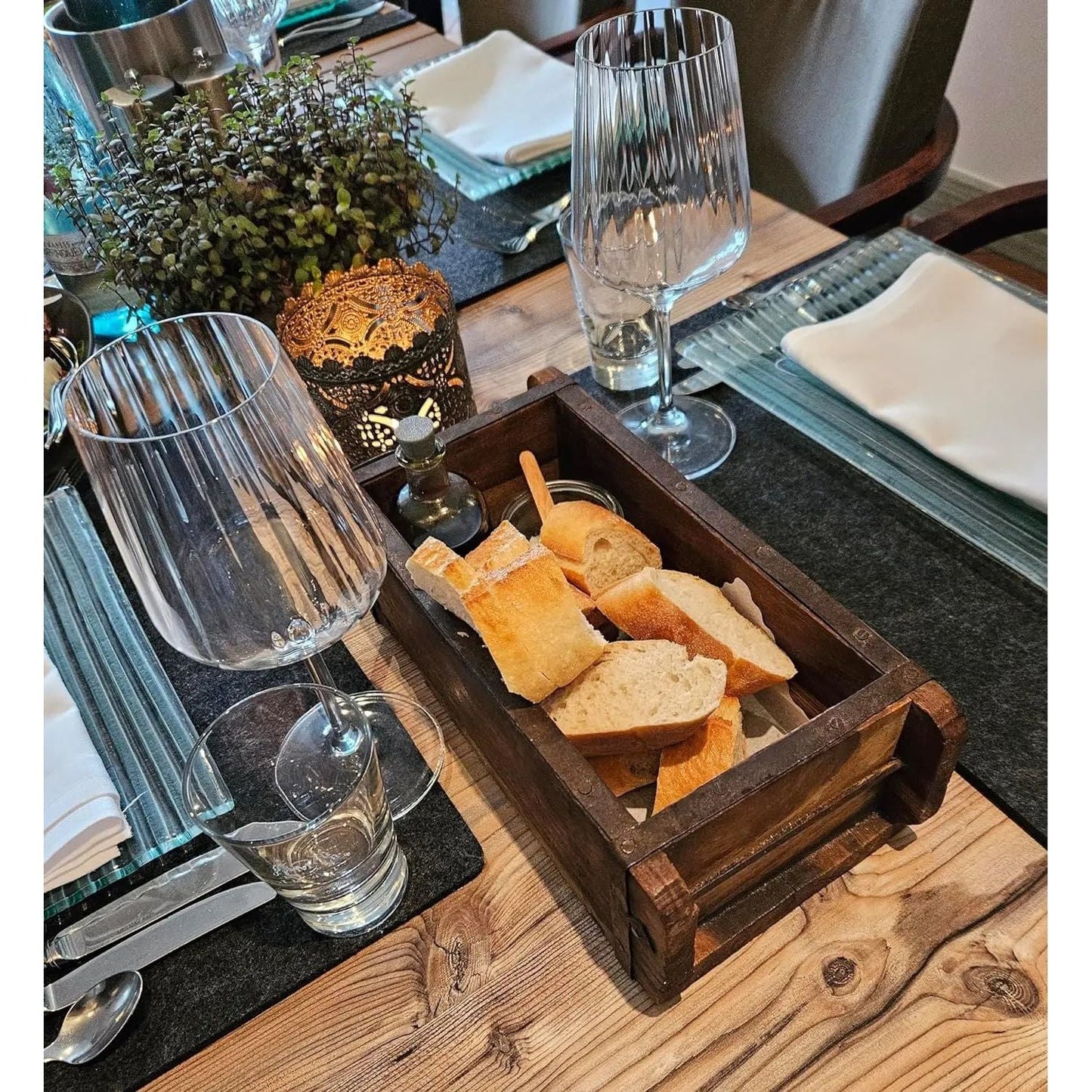 Holzkiste Ziegelform Ziegelsteinform Kiste recyceltes Holz Kasten 30 cm