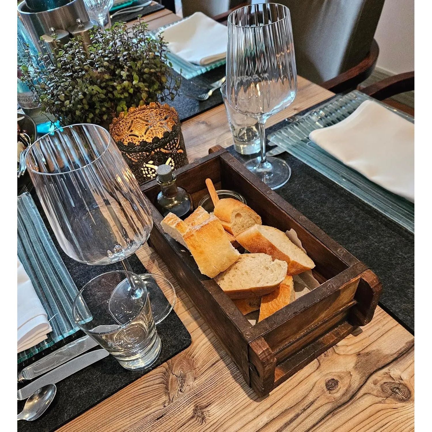 Holzkiste Ziegelform Ziegelsteinform Kiste recyceltes Holz Kasten 30 cm