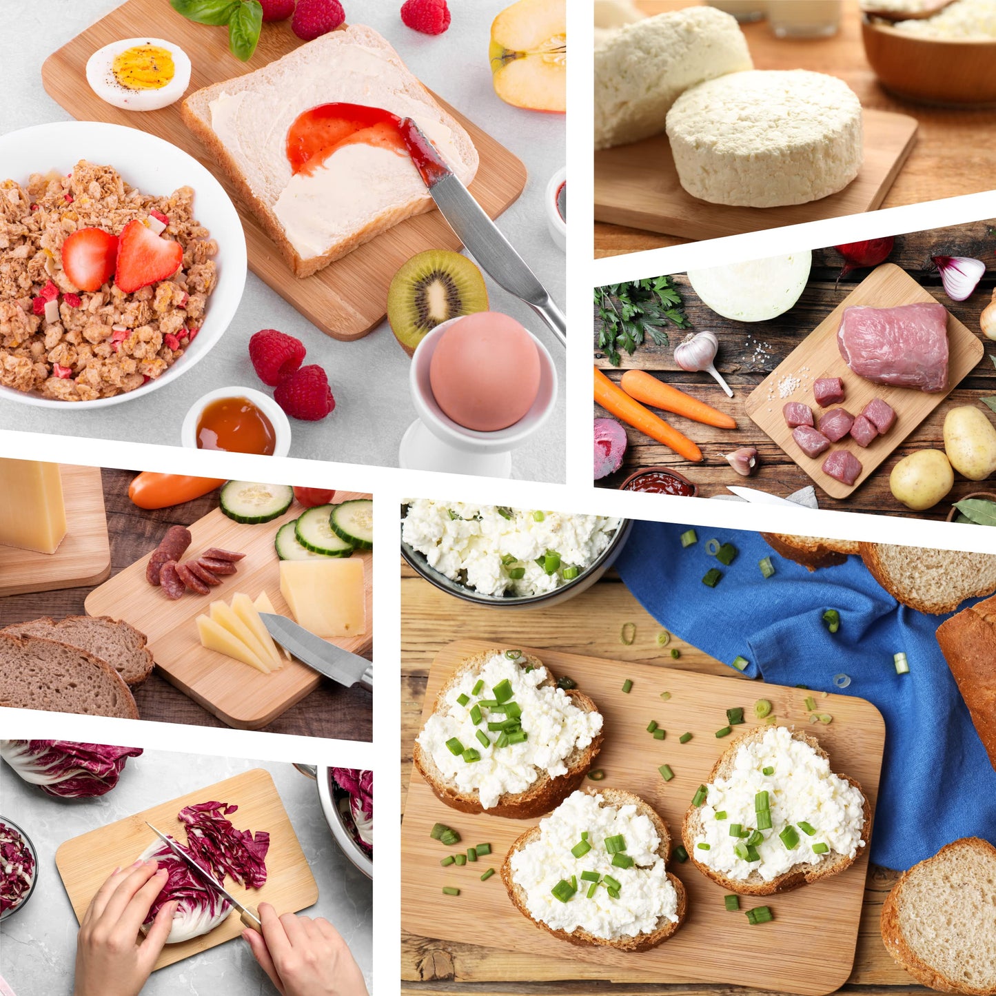 6er Set Frühstücksbrettchen Kunststoff schwarz spülmaschinenfest rutschfest-bonsport