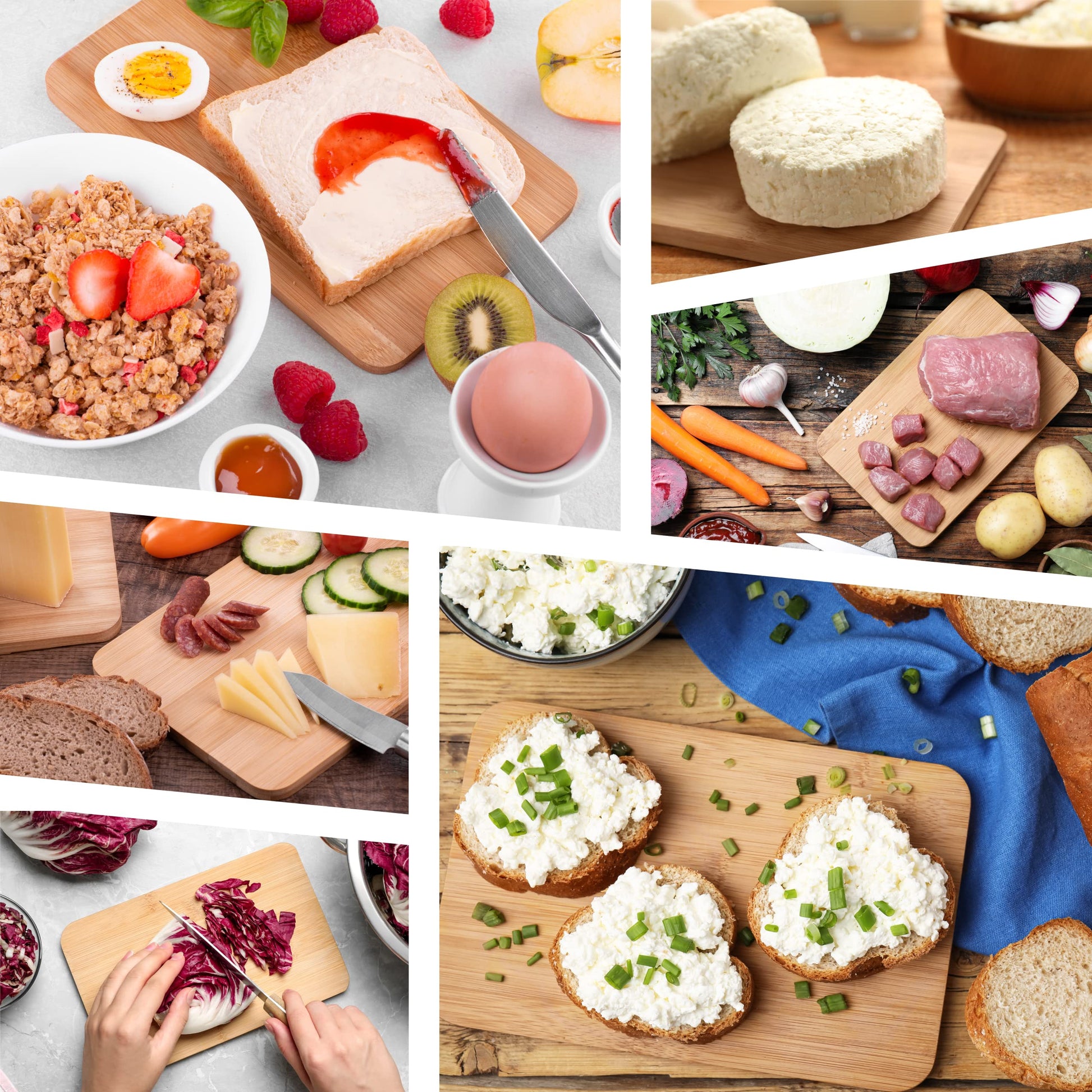 6er Set Frühstücksbrettchen Kunststoff schwarz spülmaschinenfest rutschfest-bonsport