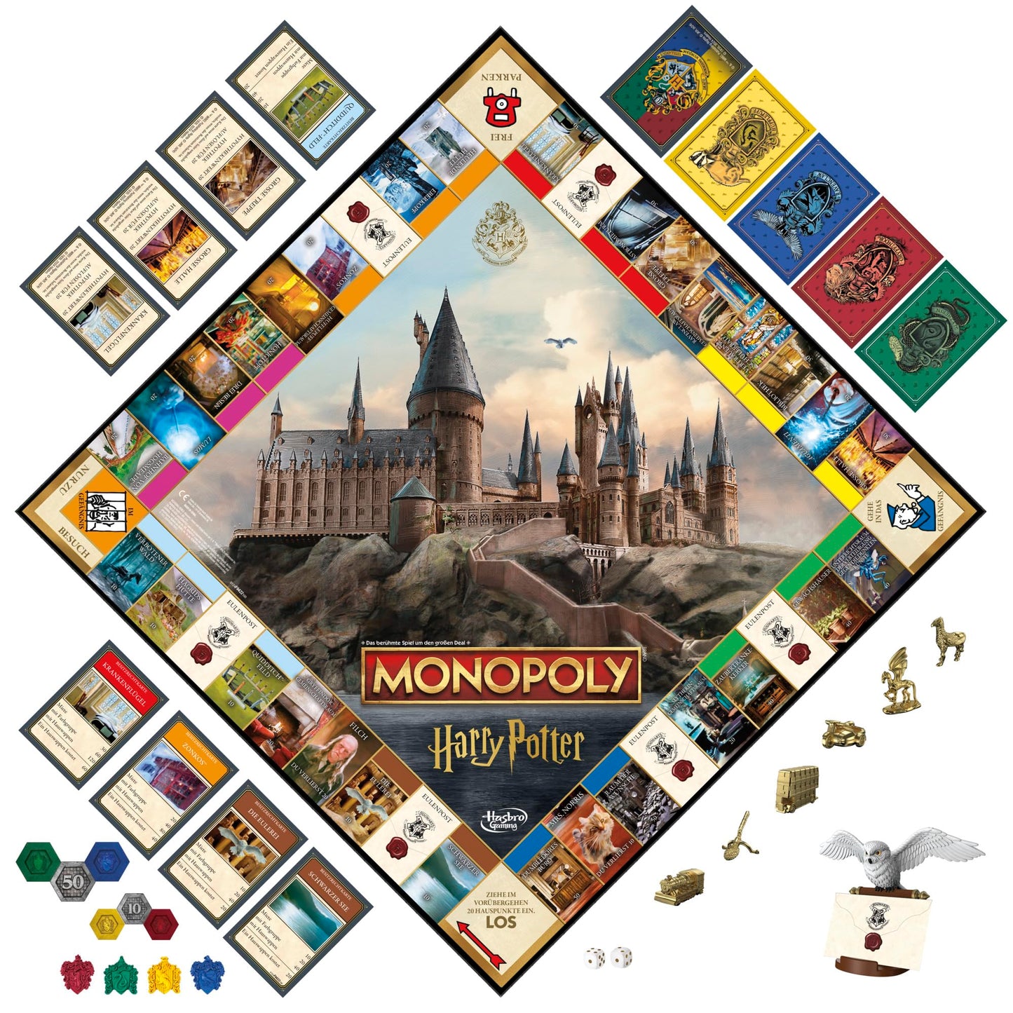 Monopoly Harry Potter Edition Brettspiel, Familienspiel für 2 bis 6 Spieler, ab 8 Jahren - Deutsche Fassung
