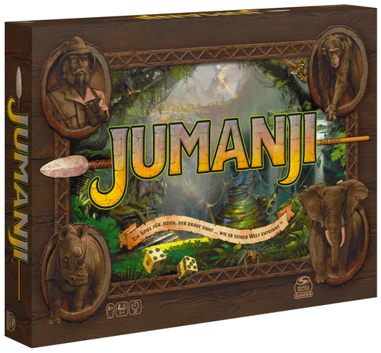 Spin Master Games - Jumanji - das actiongeladene Familienspiel für 2–4 mutige Abenteurer ab 8 Jahren - kooperatives Abenteuerspiel mit spannenden Challenges