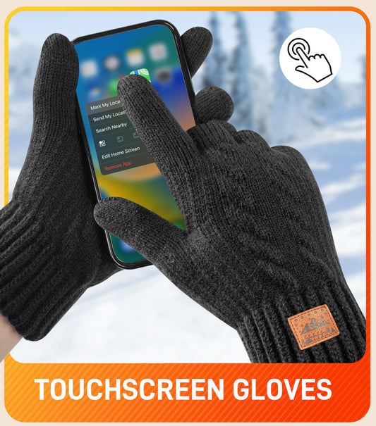 Bobelle Wear Herren Winterhandschuhe mit Fleecefutter und Touchsc