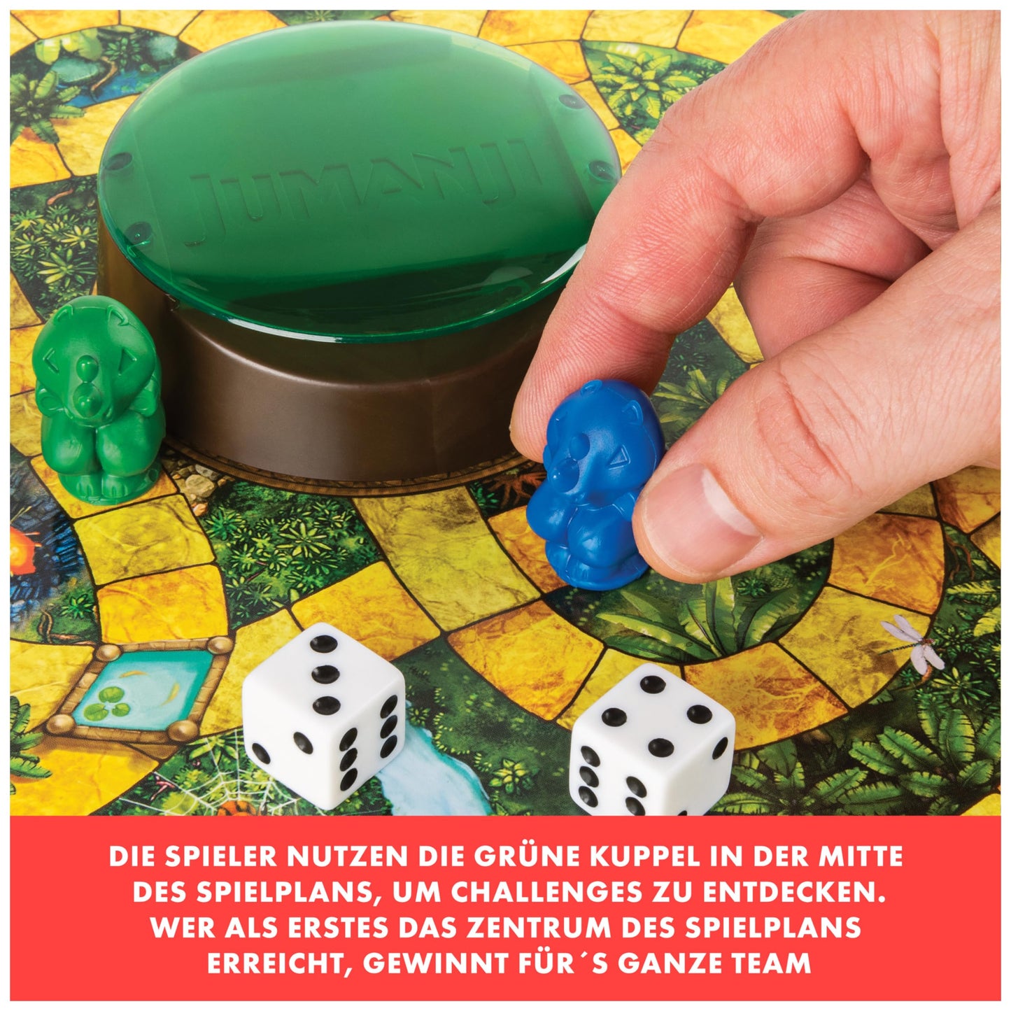 Spin Master Games - Jumanji - das actiongeladene Familienspiel für 2–4 mutige Abenteurer ab 8 Jahren - kooperatives Abenteuerspiel mit spannenden Challenges