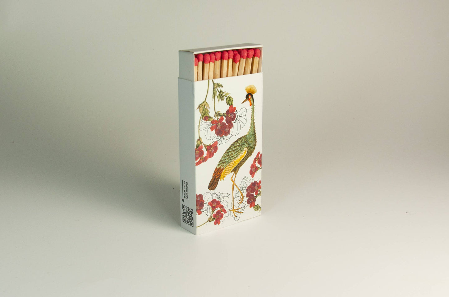 Vintage Streichhölzer – Lange Streichhölzer mit künstlerischem Motiv „Heron“