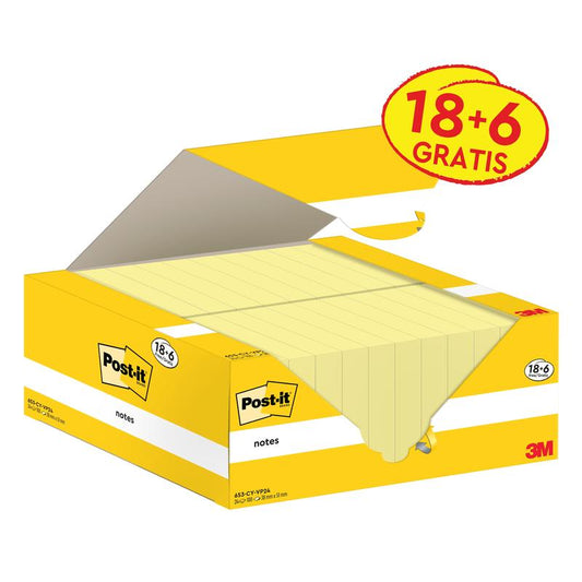 Post-it Notes Gelb 38 mm x 51 mm 100 Blatt 18 Blöcke pro Packung-Altruan