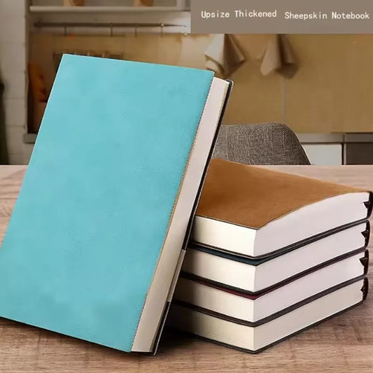 Verdicktes A5 Business PU-Notizbuch aus Schaffell, liniertes Tagebuch