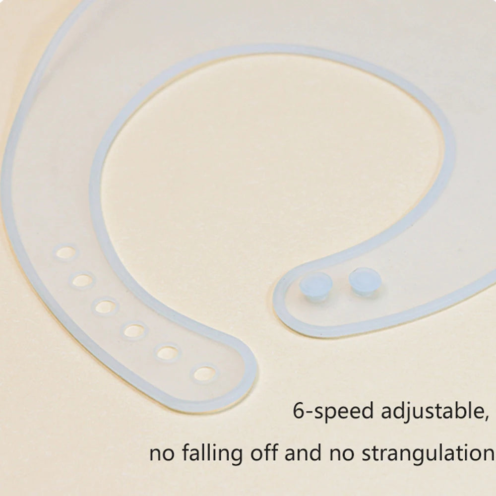 Verstellbares wasserdichtes Baby-Lätzchen aus weichem Silikon für Neugeborene