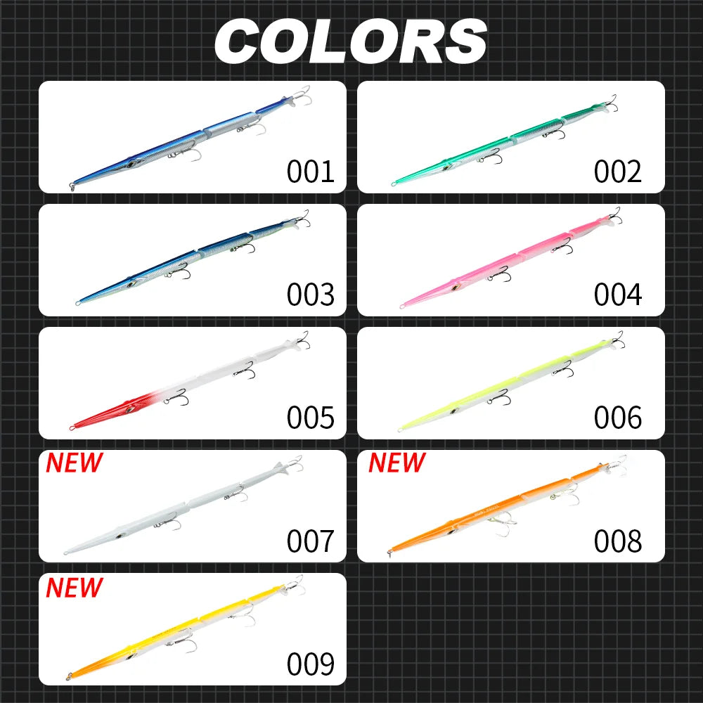 3-teilig gelenkter Schwimmköder 255mm 30g für Bluefish Seebarsch Angeln