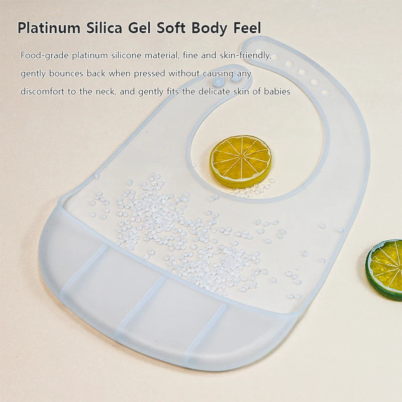 Verstellbares wasserdichtes Baby-Lätzchen aus weichem Silikon für Neugeborene