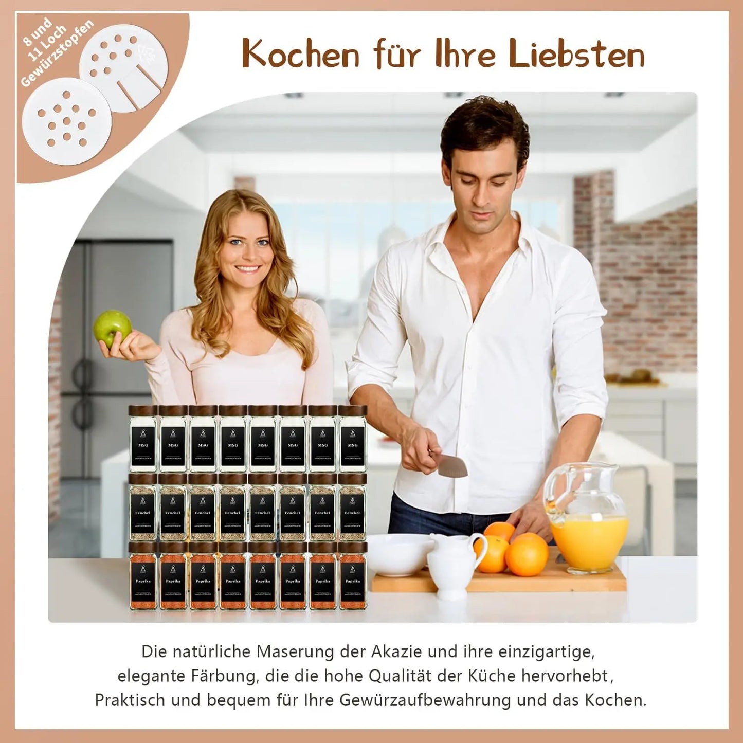 120ml Gewürzglas Set 12 24 35 Teile mit wasserfesten Etiketten für Küche-Yabubest - Home & More