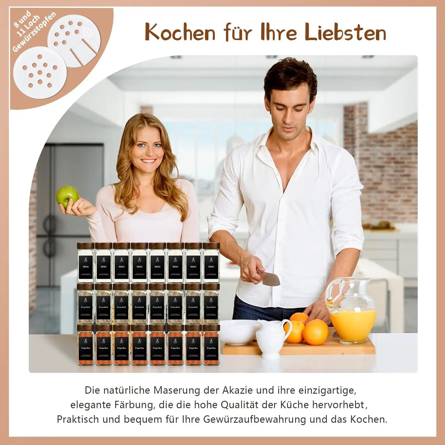 120ml Gewürzglas Set 12 24 35 Teile mit wasserfesten Etiketten für Küche-Yabubest - Home & More