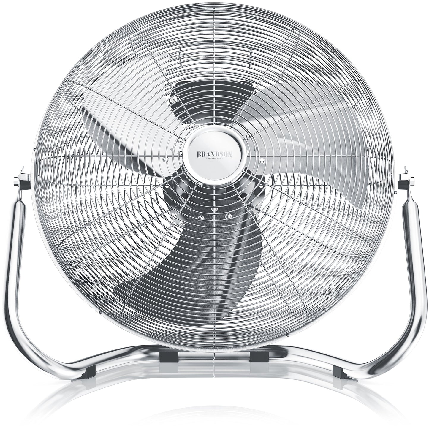 Brandson - Windmaschine Retro Stil 160 Watt - Ventilator in Chrom - Standventilator 50 cm - Bodenventilator - hoher Luftdurchsatz - stufenlos neigbarer Ventilatorkopf - GS Geprüfte Sicherheit